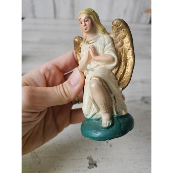 Vintage angel cherub Nativity praying religious figurine statue accessory - Picture 6 of 8